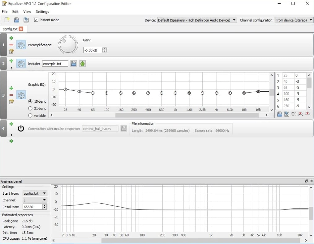 Equalizer for PC Equalizer Apo